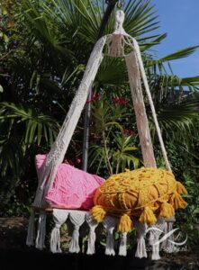 Macramé schommel ontwerp coloursoflife.nl voor durableyarn.com