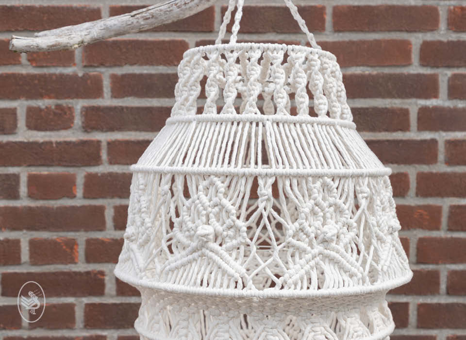 weer Slim steeg Macrame Pakket Garden Summer Macramé Lamp • coloursoflife.nl