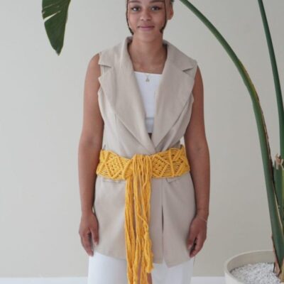 gratis patroon voor macrame belt met Durable Rope gemaakt