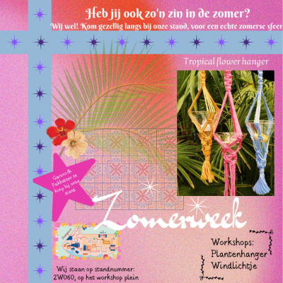zomerweek 2024 workshops macrame en stand coloursoflife.nl