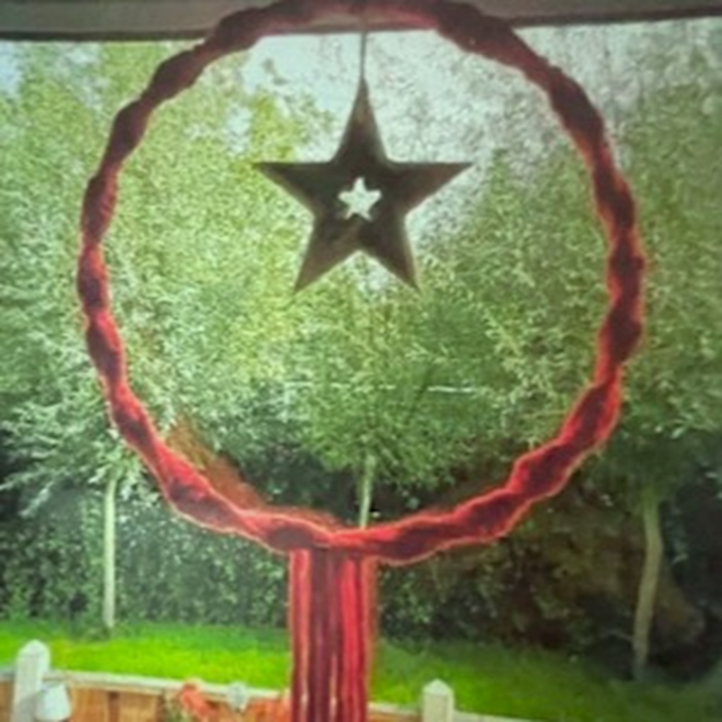 Macramé ring met lichtjes,