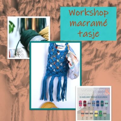 workshop macramé tasje tijdens Kreadoe door coloursoflife.nl